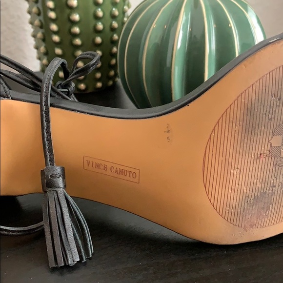 Vince Camuto black lace up heels - Picture 4 of 5